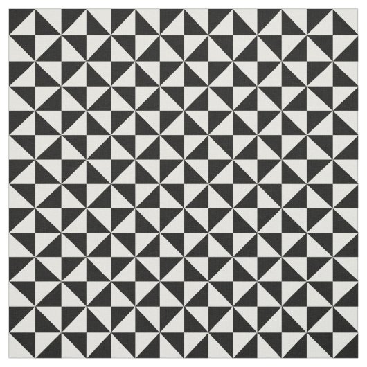 Tissu moderne blanc noir de motif de triangles (Échantillon)