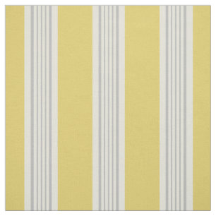 Tissu moderne chic à rayures jaunes et grises