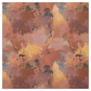 Tissu Moderne chic Abstrait en terre cuite rouille Brown