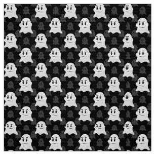 Tissu Moderne Chic Kawaii Black Blanc Fantôme Blob