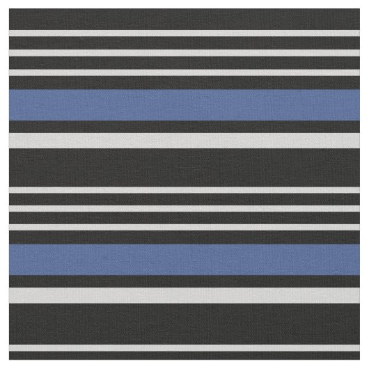 Tissu moderne chic noir, bleu et gris (Fermer)