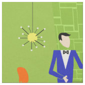 Tissu moderne de couples de la moitié du siècle (Fermer)