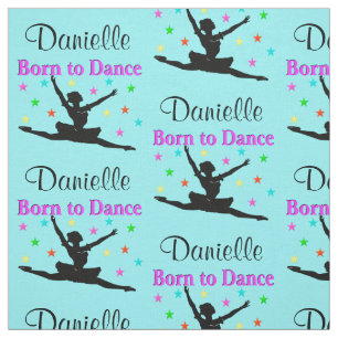 TISSU MODERNE DE DANSER PERSONNALISÉ BLEU ET ROSE