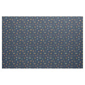 Tissu Moderne de milieu de siècle Bleu marine texturé (Yard)