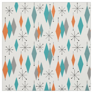 Tissu Moderne du Moyen-siècle atomique des années 1950