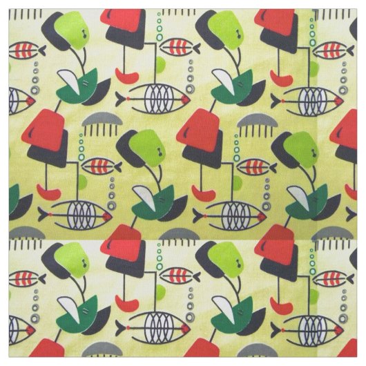 Tissu moderne moderne de conception de poisson ato (Échantillon)