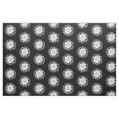 Tissu moderne noir et blanc de fleur (Yard)