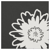 Tissu moderne noir et blanc de fleur (Fermer)