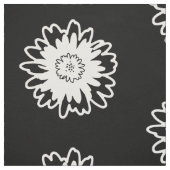 Tissu moderne noir et blanc de fleur (Échantillon)