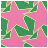 Tissu Moderne Star Géométrique - pastèque rose et vert (fermé)