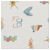 Tissu Moderne Texturé Blanc du Milieu du Siècle (Fermer)