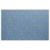 Tissu Moderne Texturé Bleu du Milieu du Siècle (Fat Quarter)