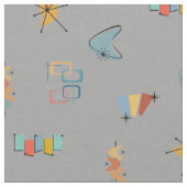 Tissu Moderne Texturé Gris du Milieu du Siècle (Fermer)