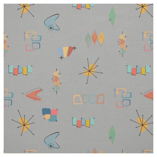 Tissu Moderne Texturé Gris du Milieu du Siècle (Échantillon)