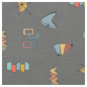 Tissu Moderne Texturé Gris Foncé du Milieu du Siècle (Fermer)