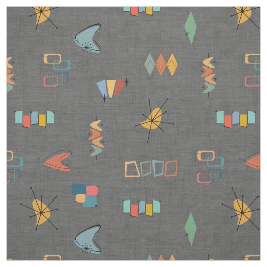 Tissu Moderne Texturé Gris Foncé du Milieu du Siècle (Échantillon)