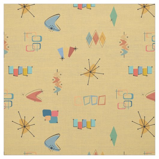 Tissu Moderne Texturé Jaune du Milieu du Siècle (Échantillon)