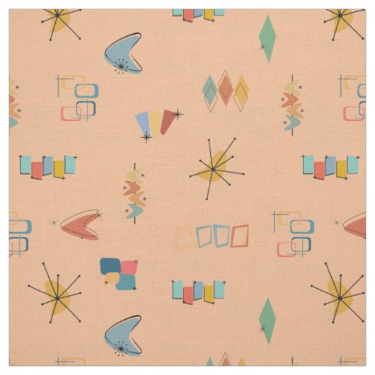 Tissu Moderne Texturé Orange Clair du Milieu du Siècle (Échantillon)
