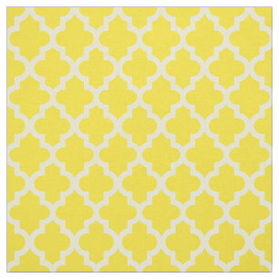 Tissu Modes marocains jaunes d'or Quatrefoil