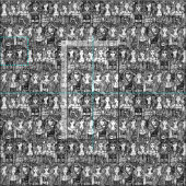 Tissu moi beautés noir blanc (Carreau)