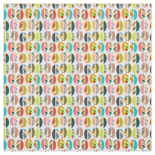 Tissu Moitié ovale rayée (Échantillon)