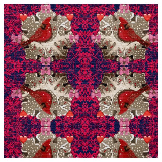 Tissu Mon cardinal Valentine Fabric (Échantillon)