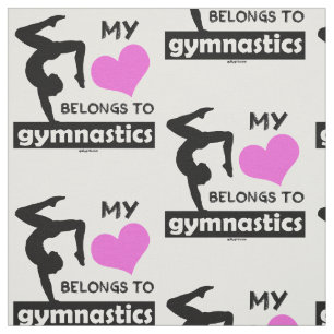 Tissu Mon coeur appartient à la gymnastique