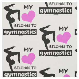 Tissu Mon coeur appartient à la gymnastique