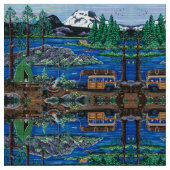 Tissu Mon "Vieux" Camping Woody (Fermer)