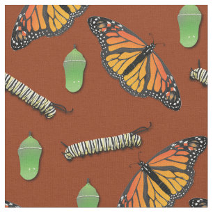 Tissu Monarch Butterflies Caterpillar Fabrice
