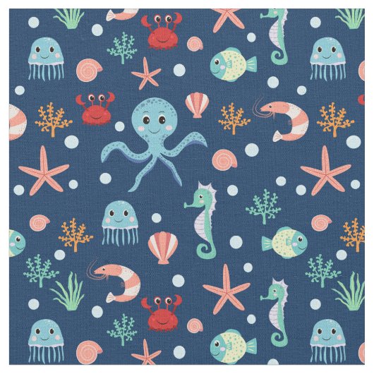 Tissu Monde marin (Fermer)