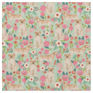 Tissu Monnaie à fleurs vintages du Labrador jaune