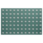 Tissu Monogramme bandes turquoises (Fat Quarter)