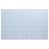 Tissu Monogramme bleu bébé (Fat Quarter)