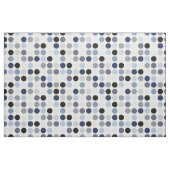 Tissu monogramme de motif gris-bleu moderne (Yard)