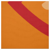Tissu Monogramme du coeur rouge vif (Échantillon)