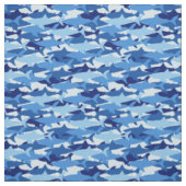 Tissu Monogramme du motif | de requin bleu (Échantillon)