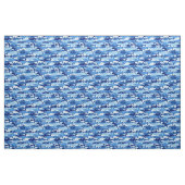 Tissu Monogramme du motif | de requin bleu (Fat Quarter)