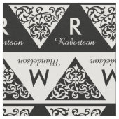 Tissu Monogramme fait sur commande de marié de jeune (Fermer)