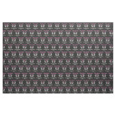 Tissu Monogramme fait sur commande de rose de noir de (Yard)