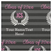 Tissu Monogramme fait sur commande de rose de noir de (Fermer)