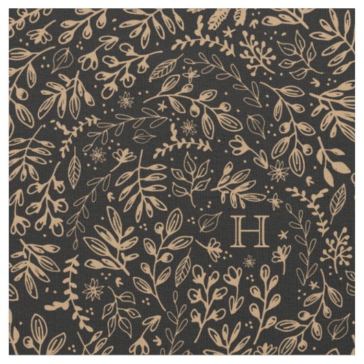 Tissu Monogramme | Fleurs de récolte (Fermer)