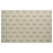 Tissu Monogramme Lin rustique Look avec coeur (Fat Quarter)