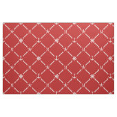 Tissu Monogramme marin rouge et blanc (Fat Quarter)