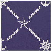 Tissu Monogramme nautique bleu et blanc (Fermer)
