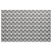 Tissu Monogramme noir classique et chic noir blanc Damas (Yard)