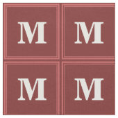 Tissu Monogramme rouge (Fermer)