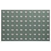 Tissu Monogramme sauge bandes vertes (Fat Quarter)