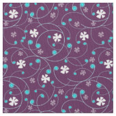 Tissu Monogrammes et fleurs sur fond lilas. (fermé)