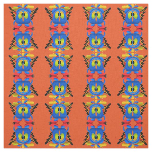 Tissu Monster Owl Bird (Échantillon)